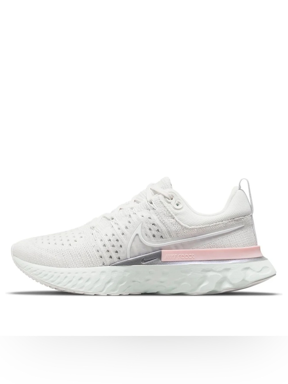 Nike Women's White React Flyknit Running Sneakers